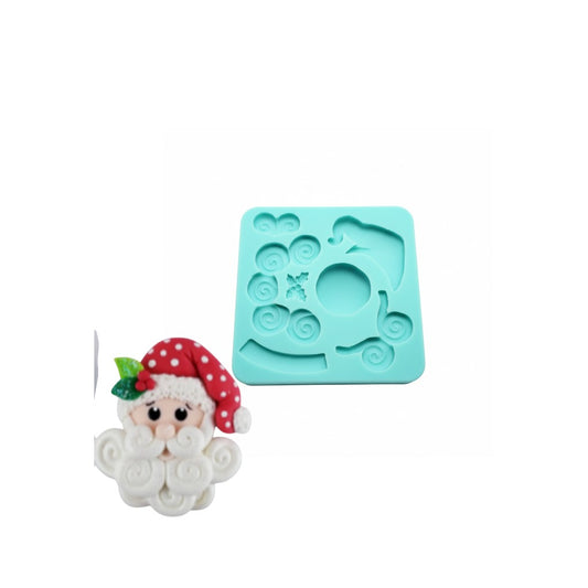 Epic Santa Curly Beard Silicone Mold for Fondant Resin Clay Crafts MS105