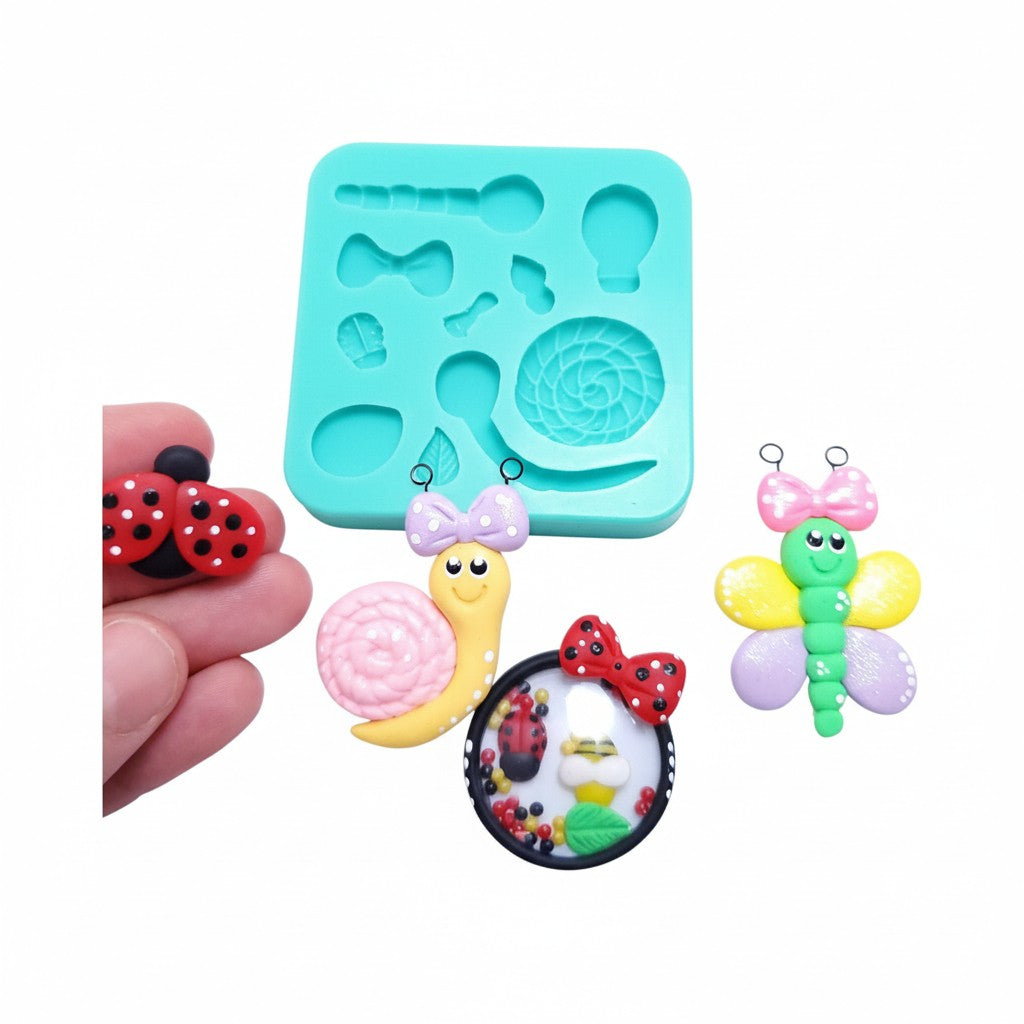 Spring Bugs Miniatures Multi-Project Silicone Mold for Clay, Resin, Fondant Crafts