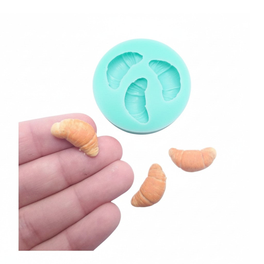 Mini Croissant Silicone Mold for Fondant Resin Clay Jewelry Decorations