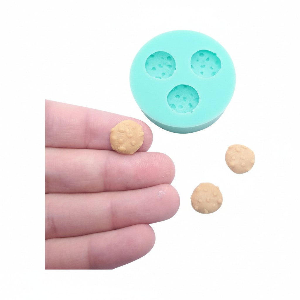 Mini Cookie Silicone Mold for Polymer Clay Jewelry Resin Fondant Wax and Crafts