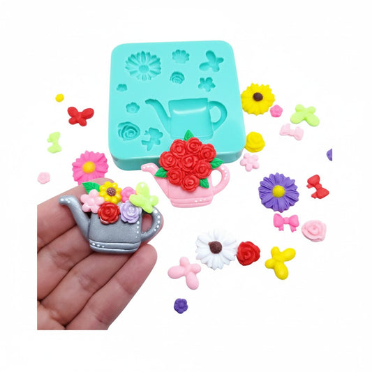 Watering Can Floral Multi-Project Silicone Mold MS151 for Crafts and Baking