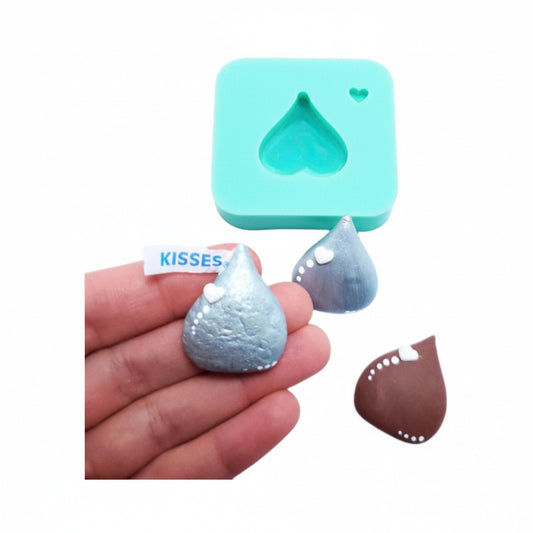 Kisses Chocolate Heart Multi Project Silicone Mold for Valentines Cake Resin Clay Crafts