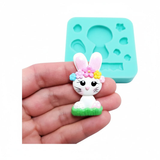 Easter Bunny on Grass Multi-Project Silicone Mold MS174 for Crafts & Baking