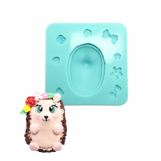 Cute Hedgehog Multi-Project Silicone Mold for Clay Resin Fondant MS182