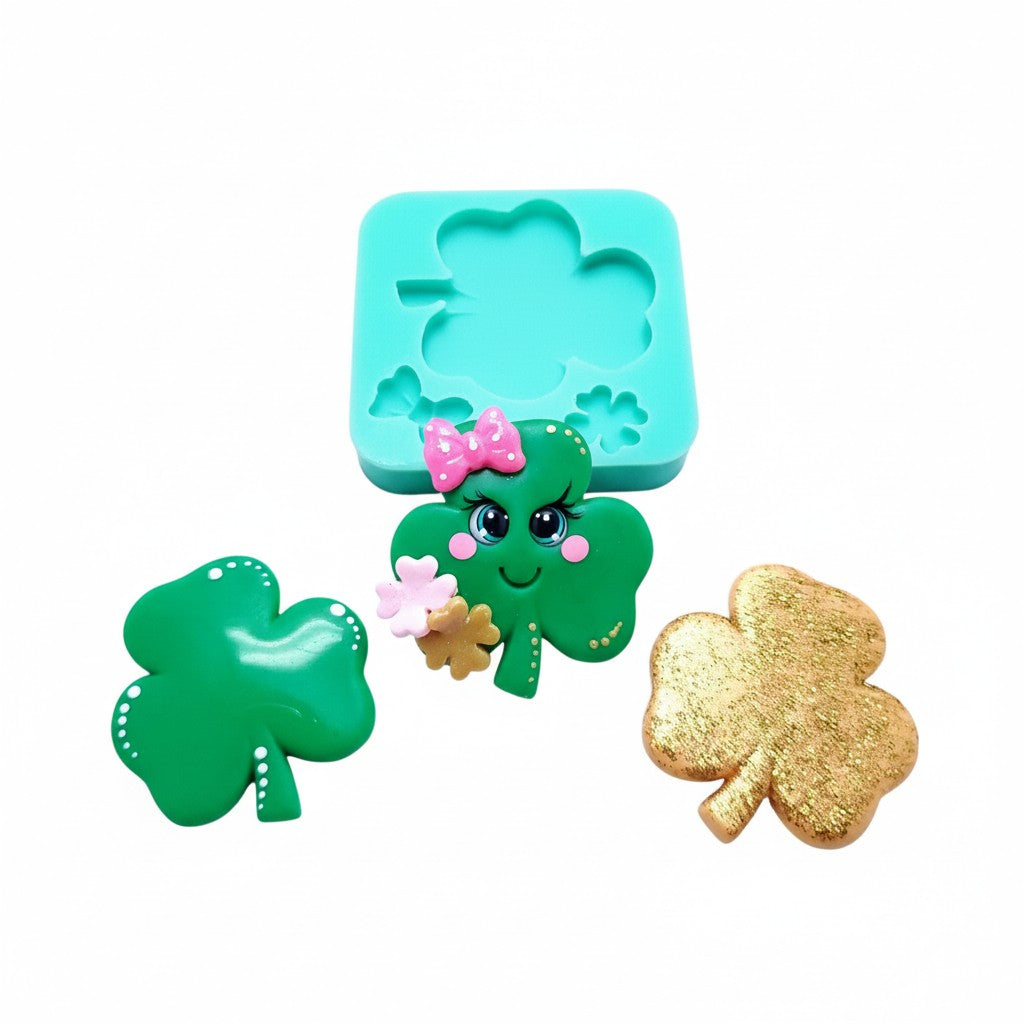 Shamrock Clover St Patrick Multi-Project Silicone Mold for Fondant Resin Clay Crafts