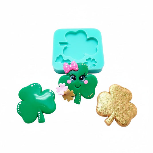 Shamrock Clover St Patrick Multi-Project Silicone Mold for Fondant Resin Clay Crafts