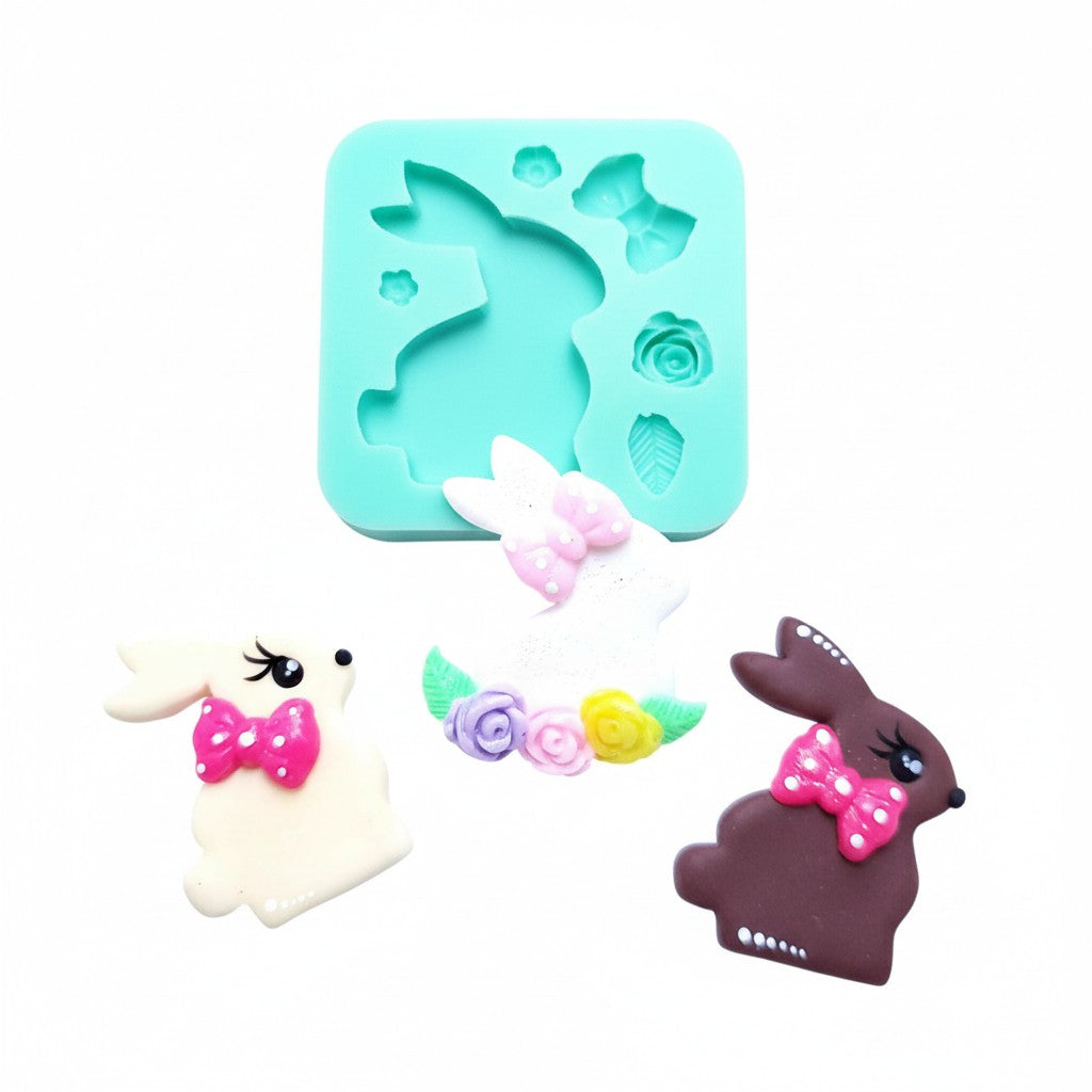 Chocolate Bunny Easter Mold Multi-Project Silicone Mold MS193 for Crafts & Baking