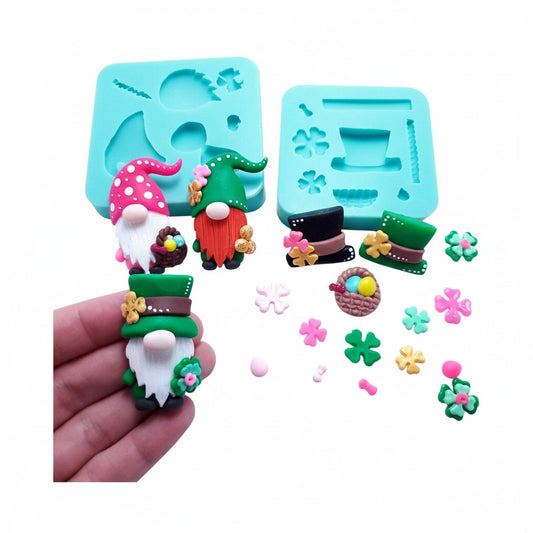 St Patrick Easter Gnomes Bundle Multi-Project Silicone Molds MS195 MS196