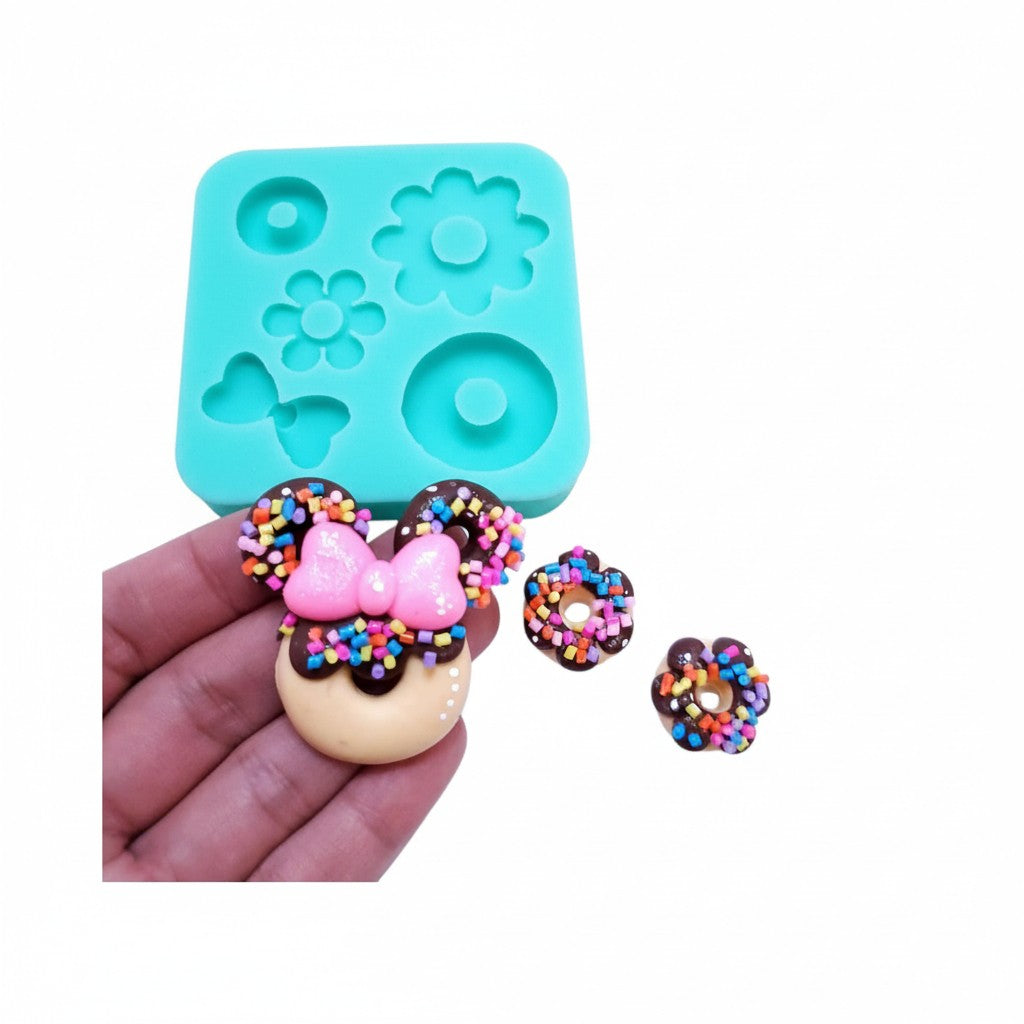 DIY Donut Ears Silicone Mold Kit for Miniatures and Polymer Clay Crafts