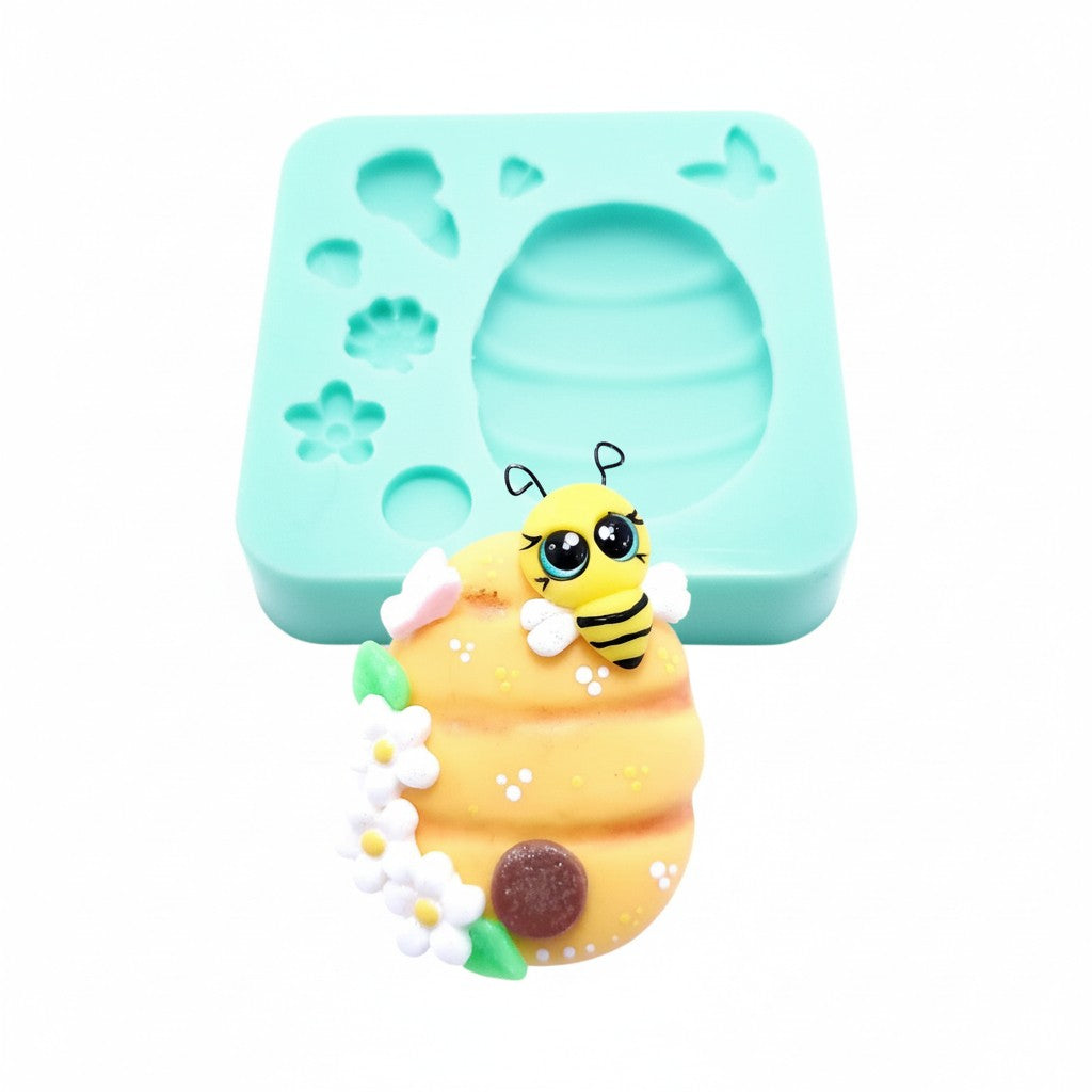 Bee Hive Honeycomb Silicone Mold for Crafts and Mini Projects MS213