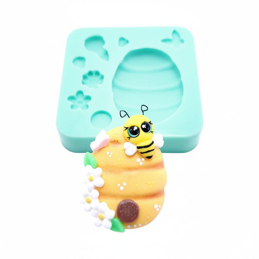 Bee Hive Honeycomb Silicone Mold for Crafts and Mini Projects MS213