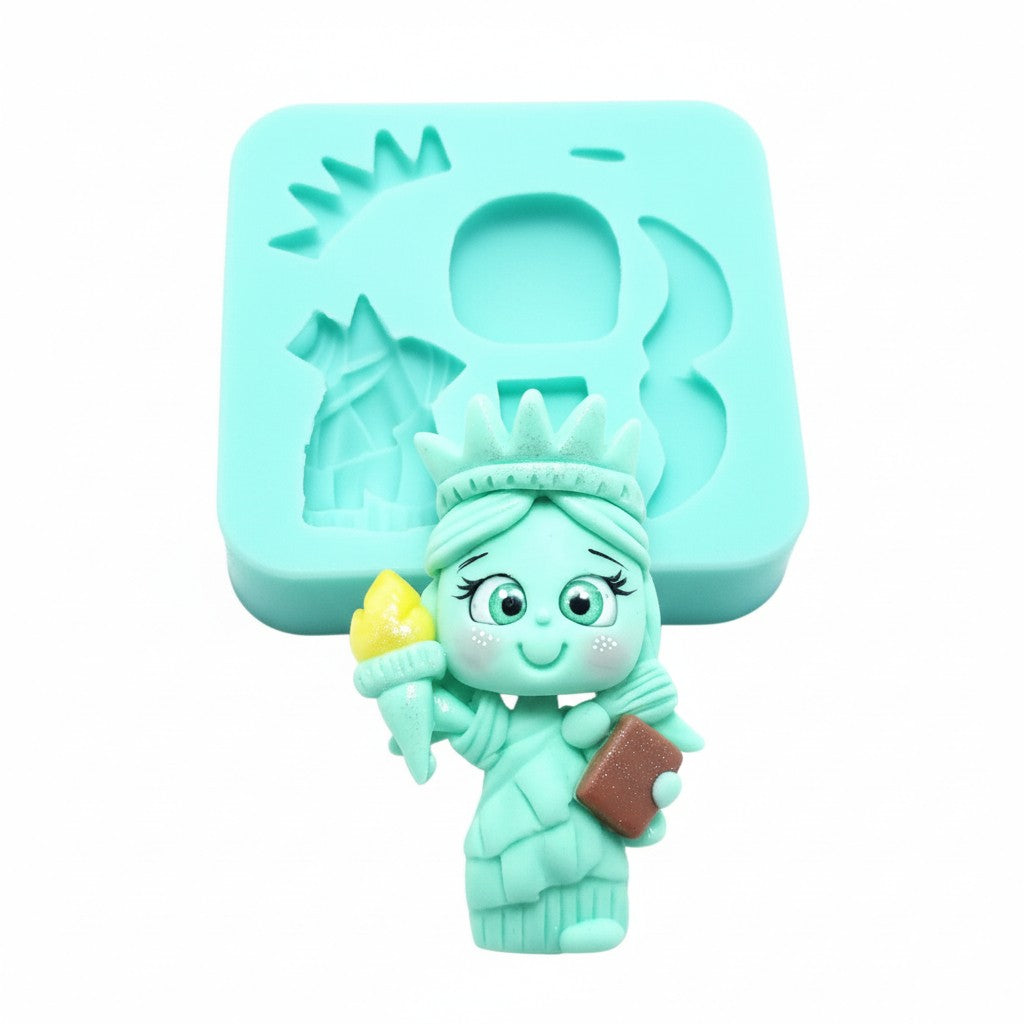 Lady Liberty Doll Multi Project Silicone Mold MS218 for Cake Resin Crafts