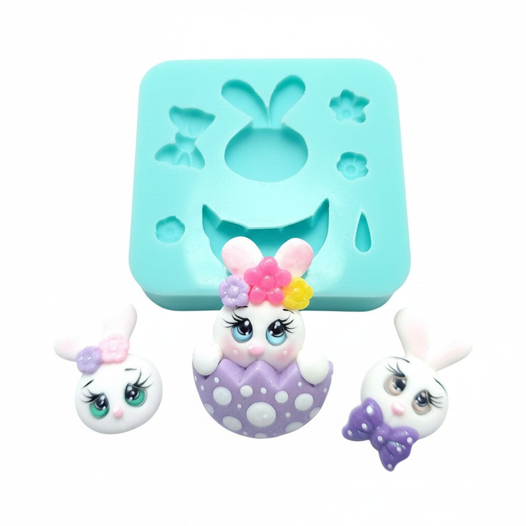 Hatching Egg Bunny Easter Multi-Project Silicone Mold MS221 for Crafts and Baking