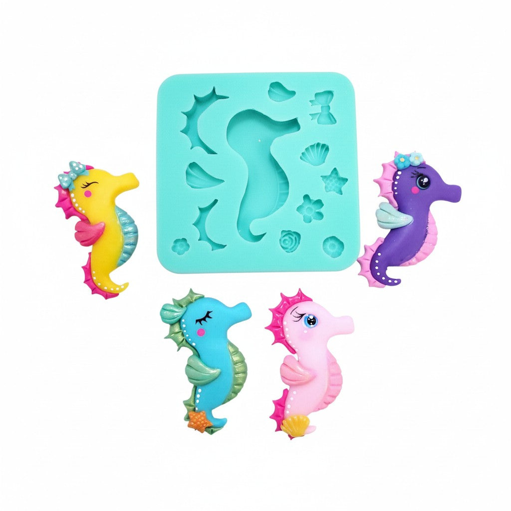Seahorse Under the Sea Silicone Mold for Fondant, Resin, Clay and Jewelry