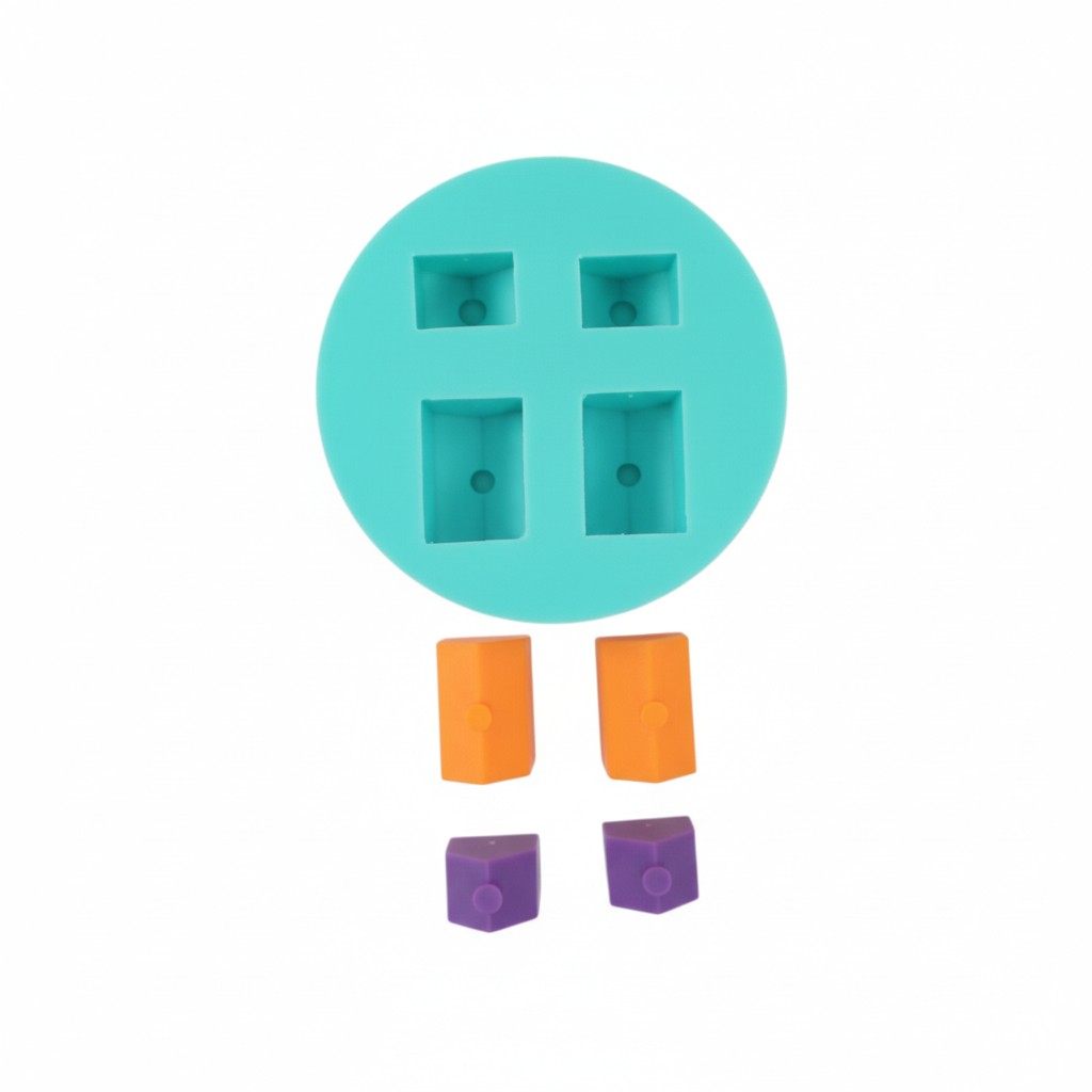 Miniature Monopoly Lego House Silicone Mold for Fondant Candy Resin Polymer Clay