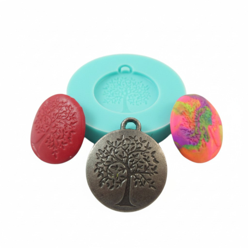 Tree of Life Silicone Mold Fondant Cupcake Resin Polymer Clay Jewelry Charms