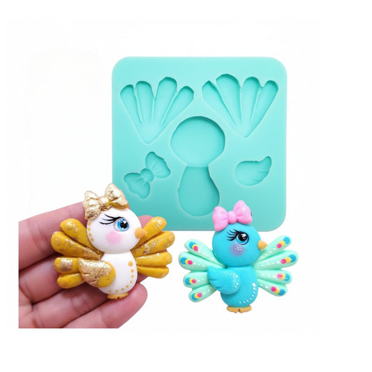 Peacock Summer Multi Project Silicone Mold MS342 for Crafts and Decorations