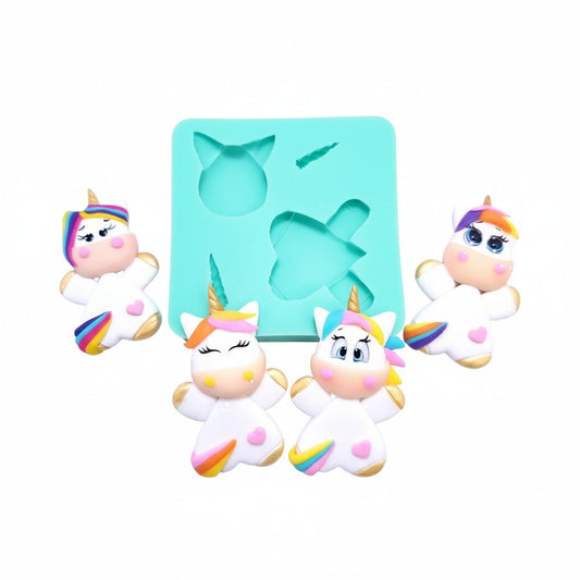 Happy Unicorn Full Body Multi-Project Silicone Mold for Crafts MS346