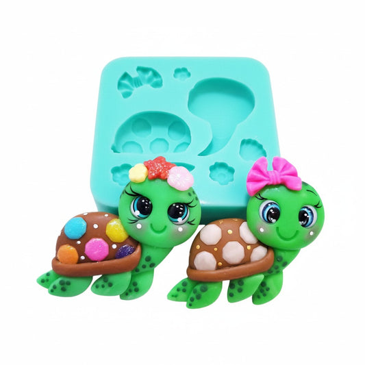 Cute Sea Turtle Multi-Project Silicone Mold MS350 for Crafts and Baking