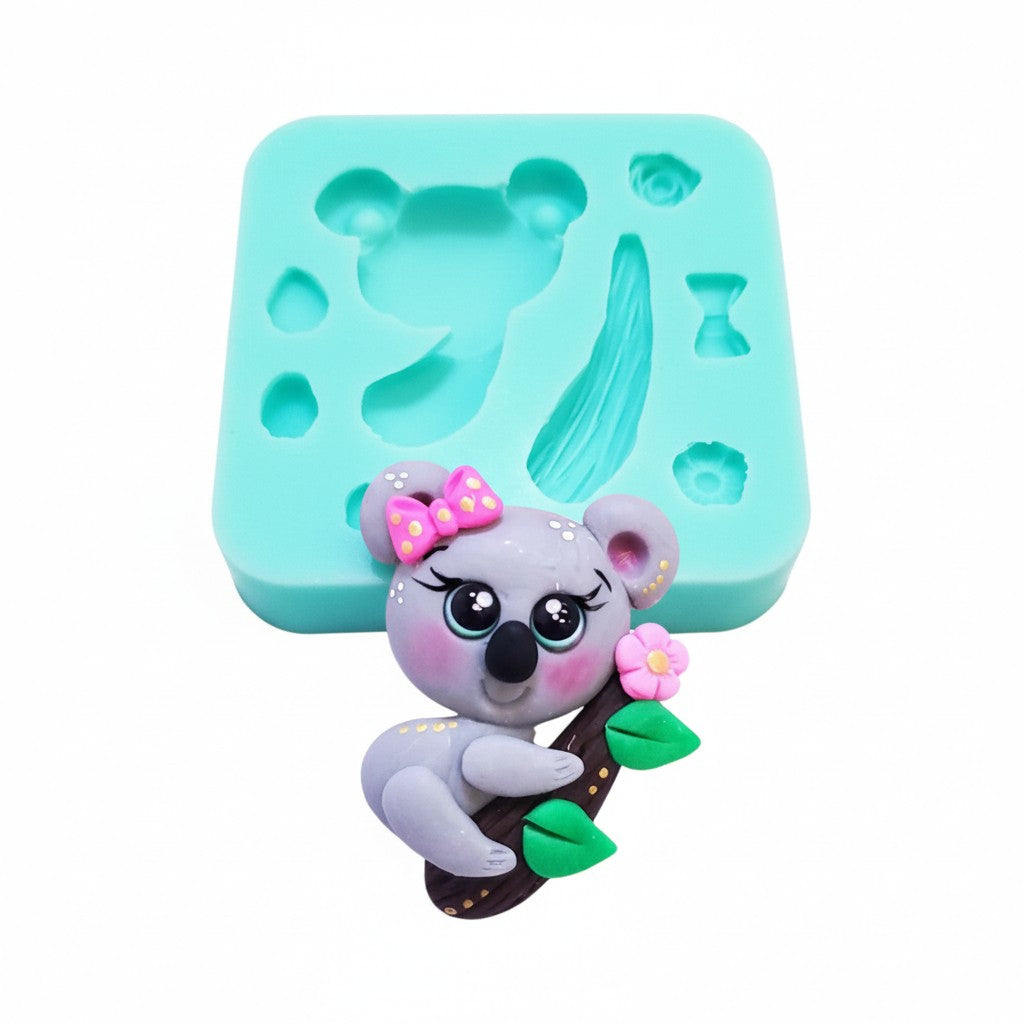 Cute Koala Silicone Mold for Cake Decorating, Clay, Resin and Fondant
