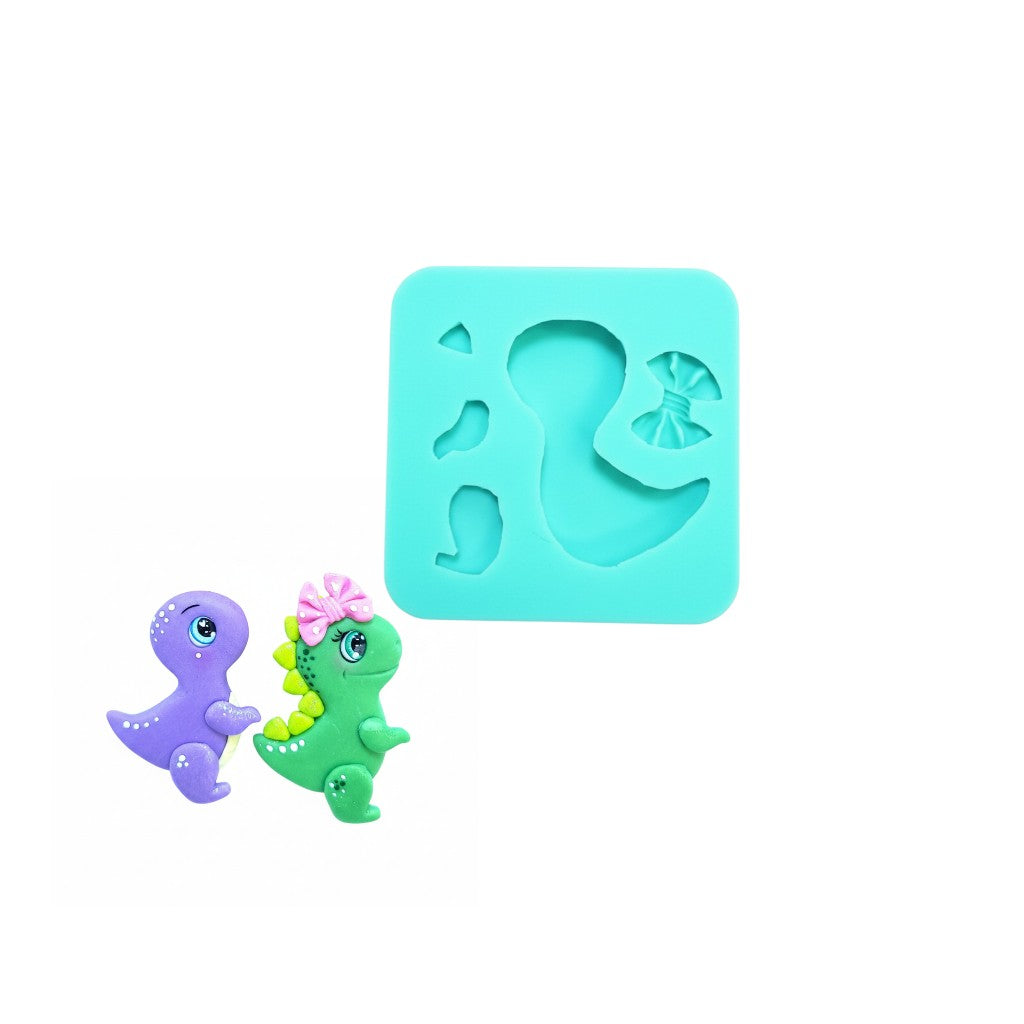 Cute T-Rex Dinosaur Silicone Mold for Fondant Resin Clay Mini Craft Projects