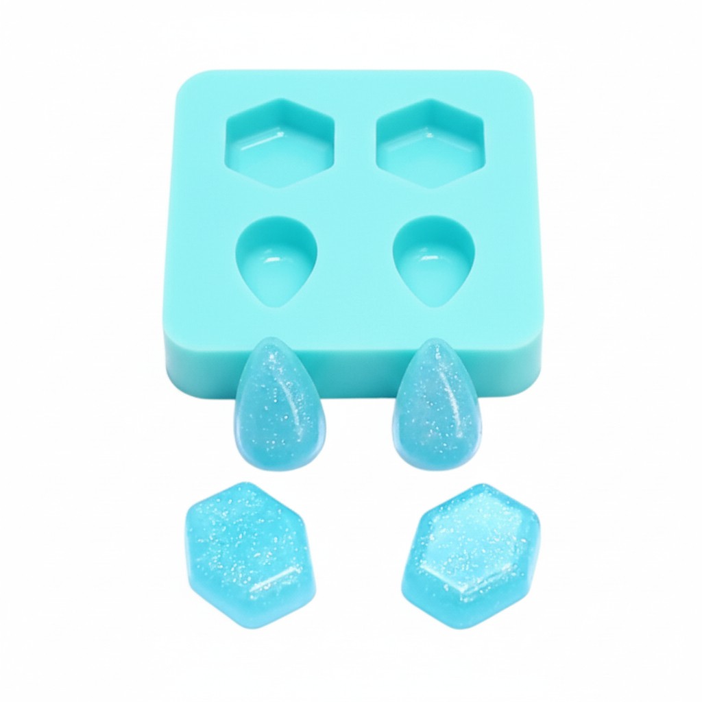 Geometric Pendant Silicone Mold for Resin, Polymer Clay, Fondant and Crafts