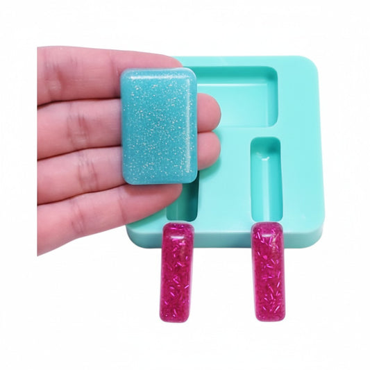 Geometric Silicone Mold for Resin, Polymer Clay, Fondant, Jewelry and Miniatures