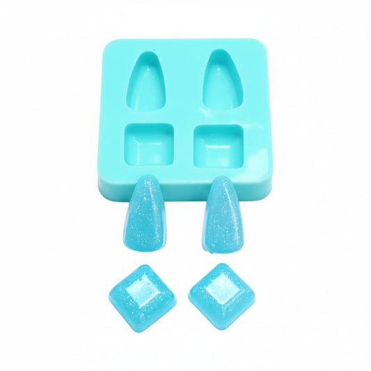 Flexible Silicone Mold for Earrings, Resin Jewelry, Fondant and Polymer Clay