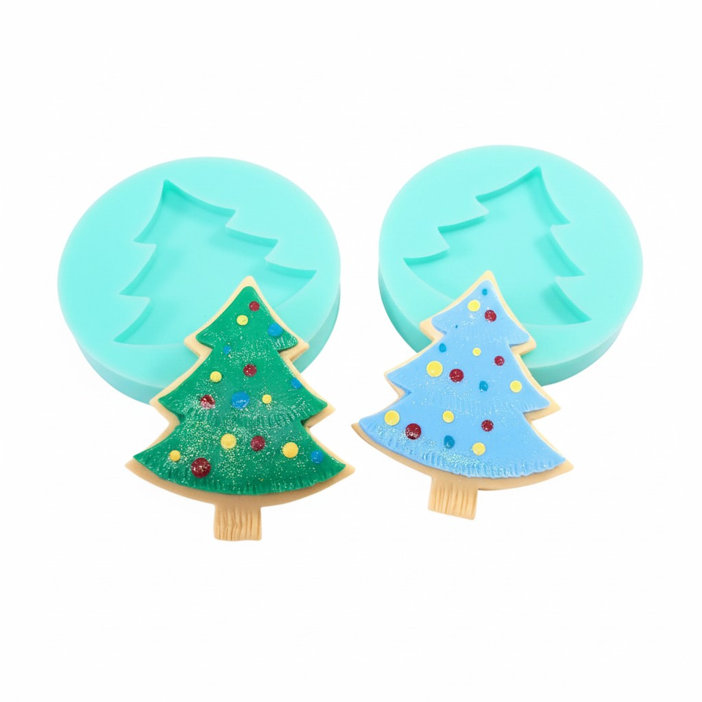 Christmas Tree Cookie Multi-Project Silicone Mold for Fondant Resin Crafts MS451