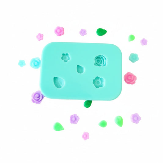 Miniature Flower Charms Multi-Project Silicone Mold MS463 for Resin Clay Fondant