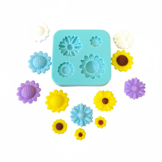 Sunflower Daisy Multi-Project Silicone Mold for Fondant Resin Clay Crafts MS467