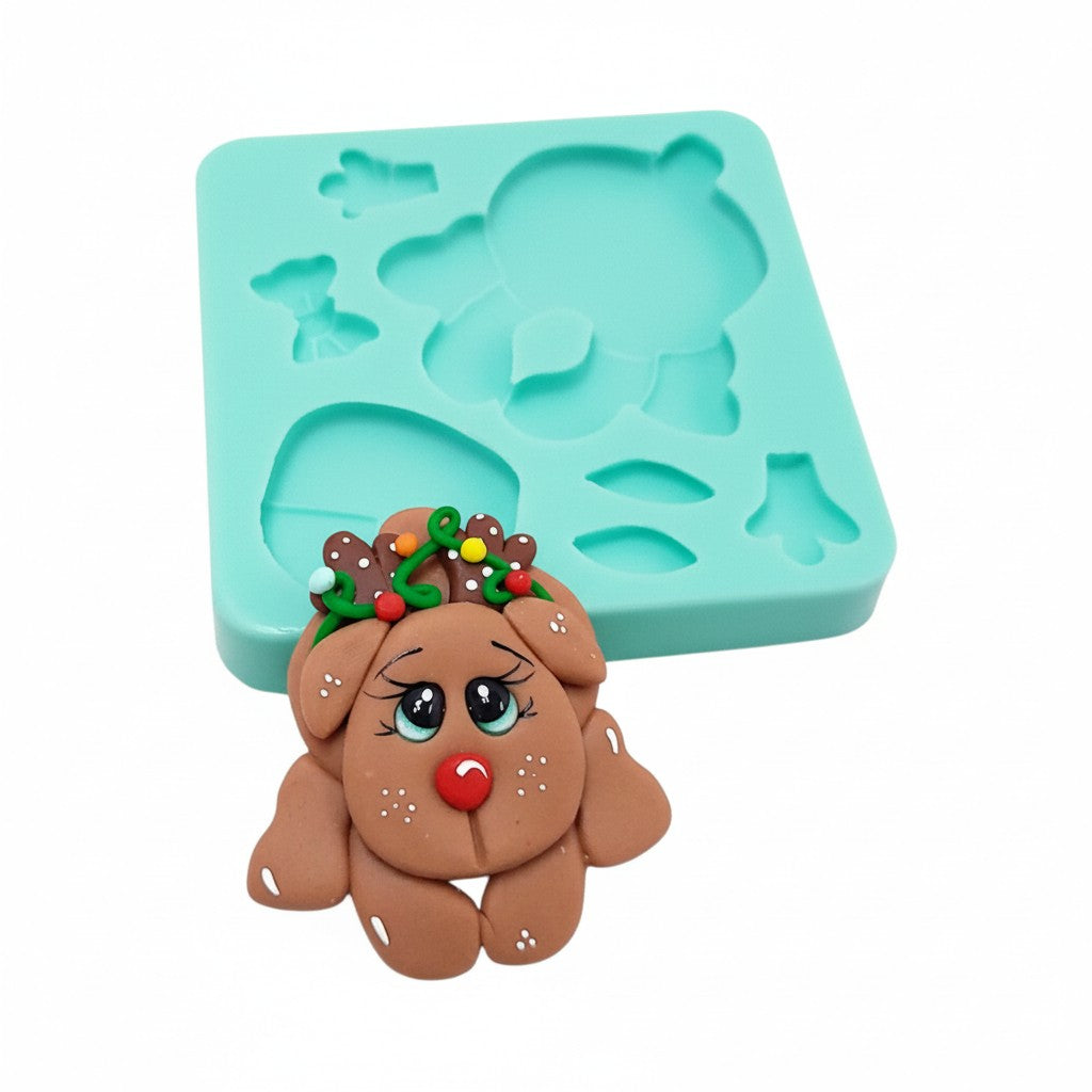 Lovely Reindeer Multi-Project Silicone Mold MS480 for Crafts, Baking and Resin Art