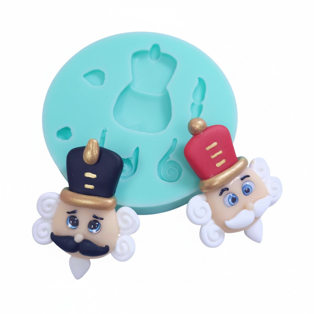 Nutcracker Silicone Mold for Miniatures Fondant Polymer Clay Resin Crafts MS487