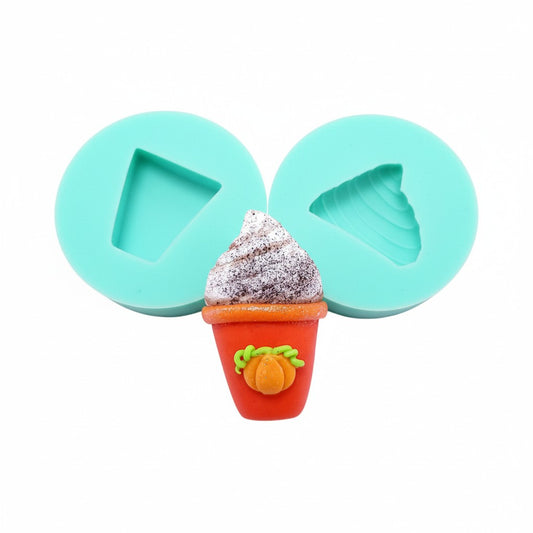 Pumpkin Spice Latte Cup Silicone Mold MS516 for Cake Resin Crafts