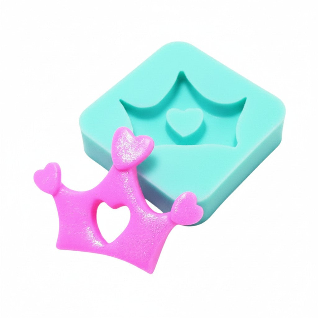Princess Crown Heart Silicone Mold for Cake Resin Clay Crafts