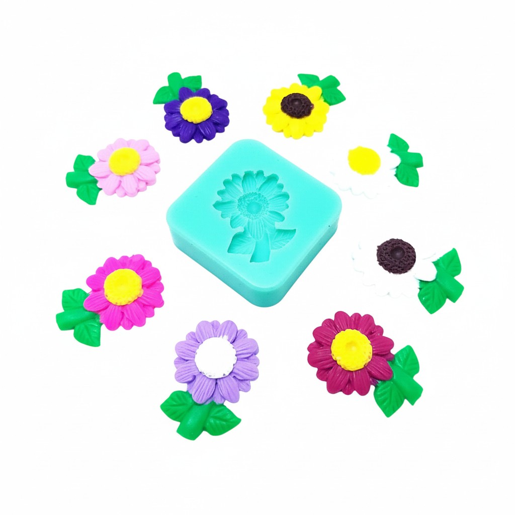 Sunflower Silicone Mold Multi-Project for Fondant Resin Clay Miniatures Crafts MS525