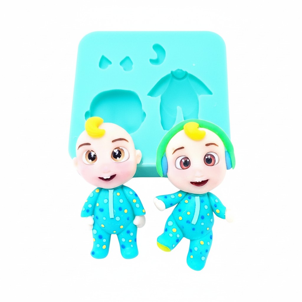 Baby Pajamas Figure Multi Project Silicone Mold MS529 for Resin Cake Fondant Clay