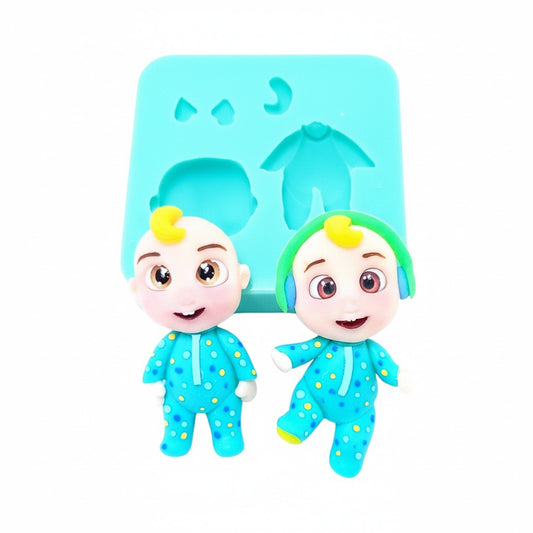 Baby Pajamas Figure Multi Project Silicone Mold MS529 for Resin Cake Fondant Clay