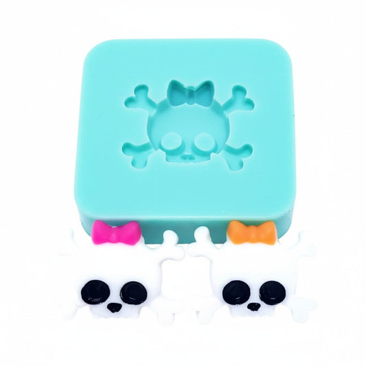 Cute Skull Multi-Project Silicone Mold MS530 for Miniatures Resin Fondant Jewelry