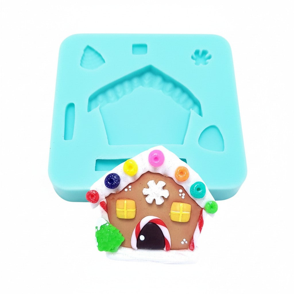 Gingerbread House Miniatures Multi Project Silicone Mold for Fondant Resin Clay Crafts