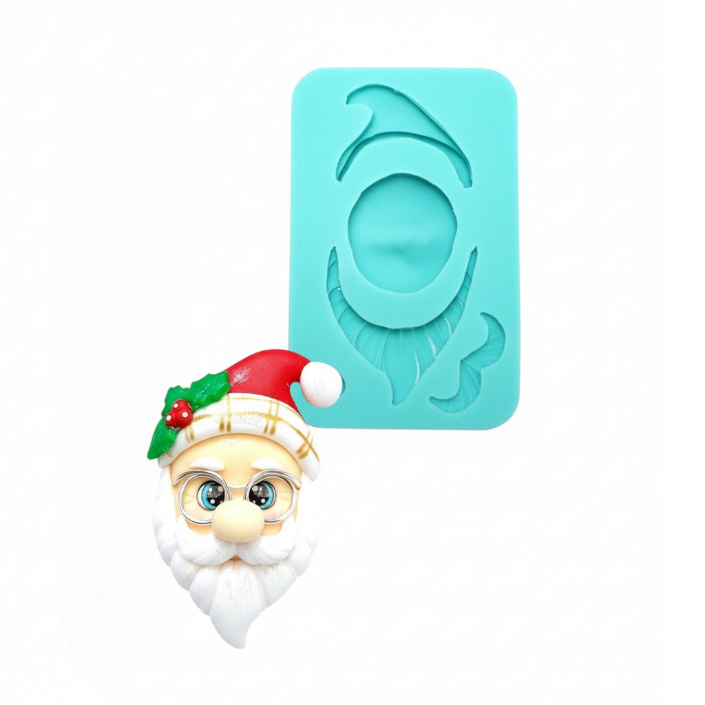 Santa Face Multi-Project Silicone Mold for Fondant Resin Clay Crafts MS538