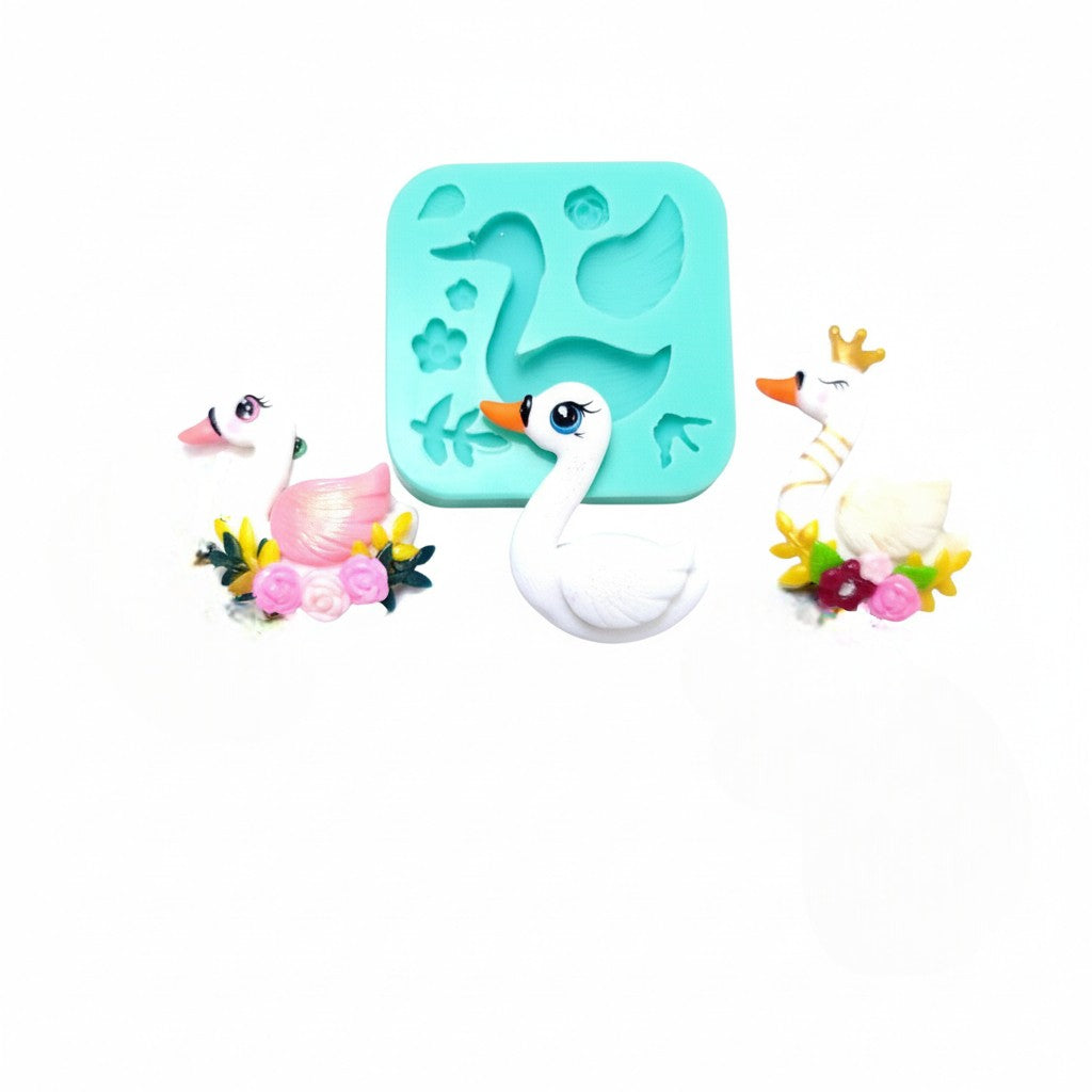 Queen Swan Silicone Mold for Cake Decorating Miniatures Resin Clay Fondant Crafts