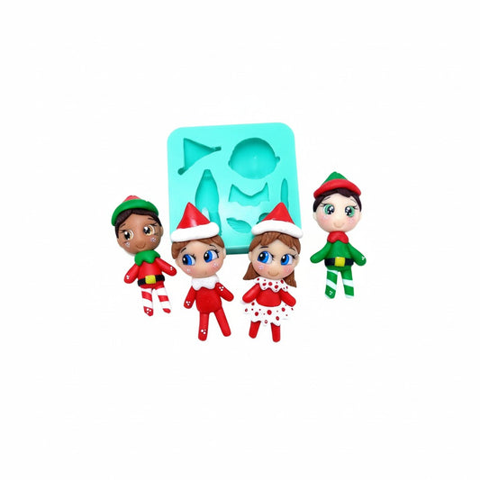 Cute Elf Multi-Project Silicone Mold for Fondant Resin Clay Miniatures MS572