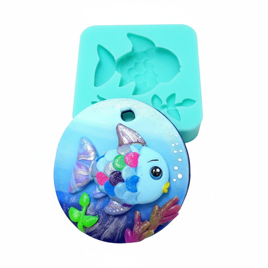 Colorful Fish Multi Project Silicone Mold for Fondant Resin Clay Miniature Crafts