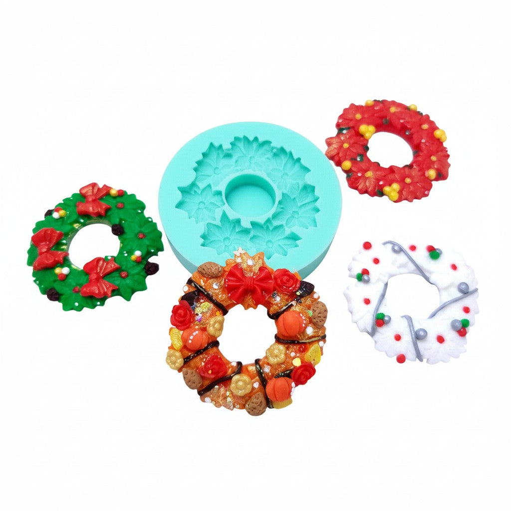 Wreath Christmas Fall Multi-Project Silicone Mold MS578 for Cake and Resin Crafts