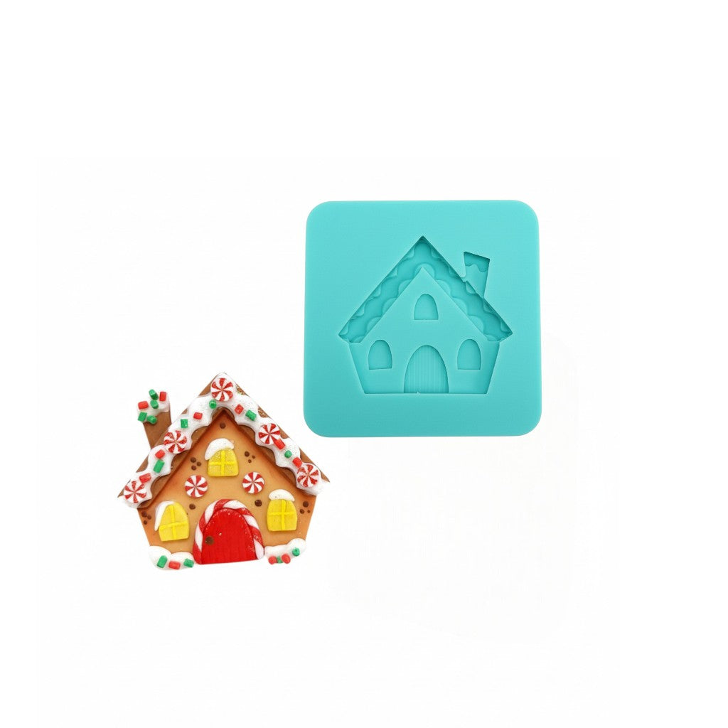 Gingerbread House Silicone Mold for Fondant Resin Clay and Miniature Crafts