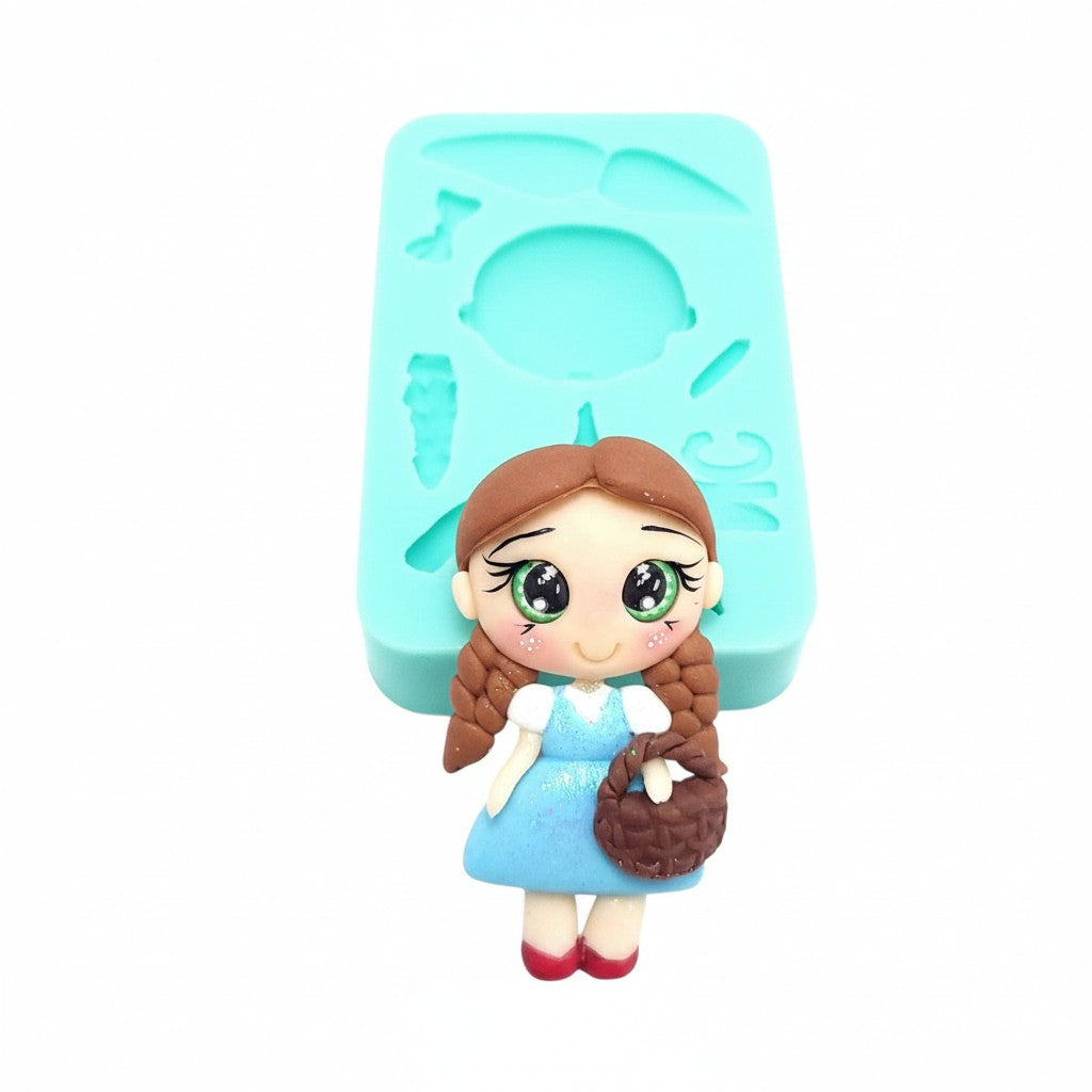 Cute Girl Doll Multi Project Silicone Mold MS613 for Cake Resin Crafts