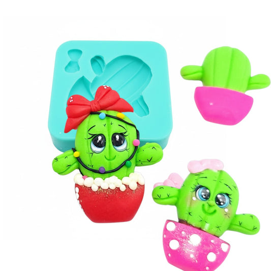 Cute Cactus Multi Project Silicone Mold MS655 for Miniatures Cakes Resin
