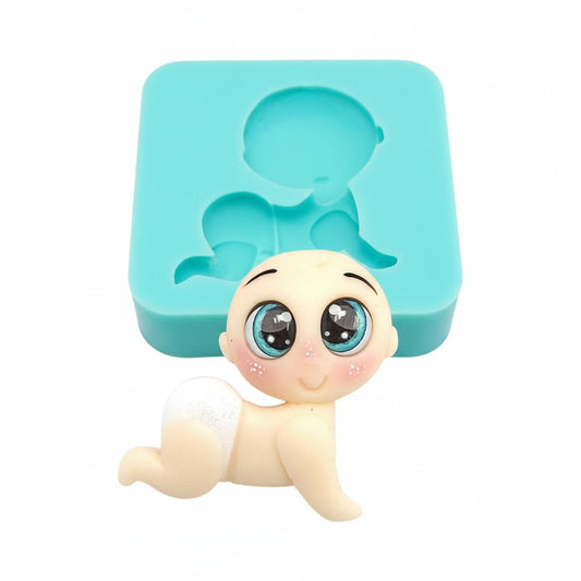 Baby Crawling Silicone Mold Multi Project for Fondant Resin Clay MS670
