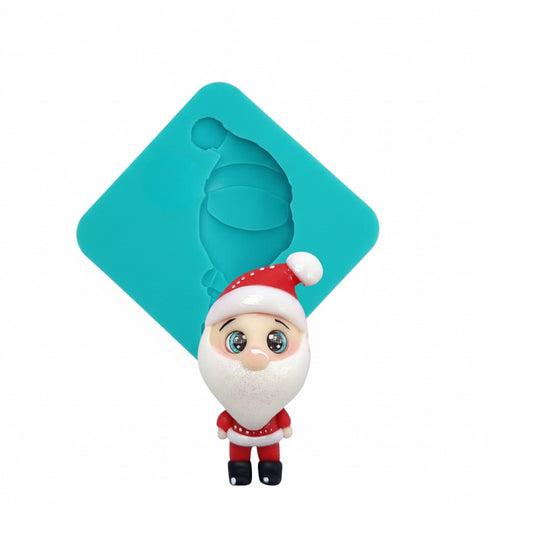 Cute Santa Mini Silicone Mold for Resin Fondant Polymer Clay Crafts